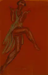 Isadora Duncan by Abraham Walkowitz, charcoal and pastel on paper, sold May 2004