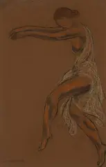 Abraham Walkowitz, Isadora Duncan, 1917, charcoal, pencil on paper