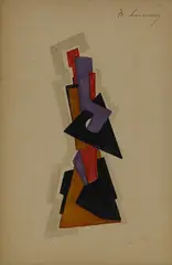 Mikhail Larionov, untitled (Abstraction), c. 1915, gouache on paper