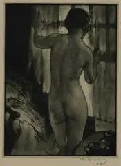 Alessandro Mastro Valerio, untitled (Nude at the Window), drypoint