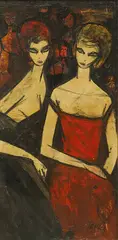 untitled (Women) by Charles Levier, c. 1960, oil on canvas, sold May 2004