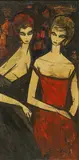 Charles Levier, untitled (Women), c. 1960, oil on canvas