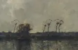 William Alfred Gibson, River scene, evening