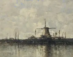 William Alfred Gibson, Windmill by the river