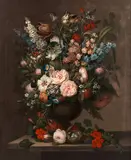 Jan Evert Morel I, Still life of flowers, oil on canvas