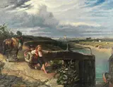 Frederick Charles Underhill, Opening the lock, oil on canvas