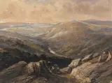 David Cox Snr. O.W.S., Mountainous landscape, possibly Llanberis, watercolour heightened with white