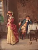 John Sanderson Sanderson-Wells Ri, The cold shoulder, oil on board