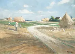 Raymond Wintz, Les Foins, oil on canvas