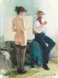 Konstantin Razumov, Roles reversed, oil on canvas