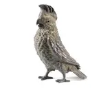 Franz Bergman, decorative patinated  bronze model of a cockatoo, bronze