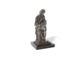 Mario Korbel, patinated bronze figural group of a mother and child, patinated bronze