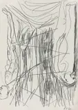 Georg Baselitz, Ohne Titel (Straßenbild), 1982, Bleistift auf Papier