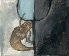 TRITONE by Francesco Clemente, 1981, Öl auf Leinwand, sold May 2024