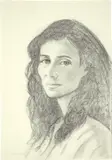 Alex Katz, Brenda, 2006, Kohle auf Velin