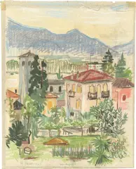 Hermann Hesse, Montagnola, 1923, Pastell auf Bütten