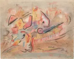 Wols, Le Placard, Um 1937, Aquarell, Tuschpinsel und Kreide auf Papier