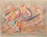 Wols, Le Placard, Um 1937, Aquarell, Tuschpinsel und Kreide auf Papier