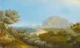 August Kopisch, Blick auf Palermo mit dem Monte Pellegrino, 1827, Öl auf Leinwand