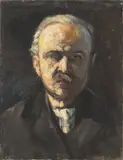 Lesser Ury, Selbstbildnis, Um 1924, Öl auf Leinwand. Doubliert