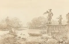 Triumph der Natur by Ernst Ferdinand Oehme, Pinsel und Feder in Braun über Bleistift auf Bütten, sold Dec 2021