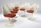 Eero Saarinen, Marble dining table and Tulip side chairs (7)