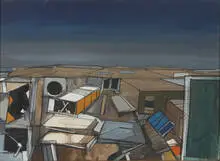 John Holtberg, Diggins, 1961, Gouache on paper