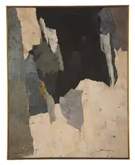 Paul Horiuchi, Memories IV, 1963, Casein rice paper on collage