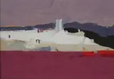 Donald Hamilton Fraser, Landscape Study (Pink and Blue)