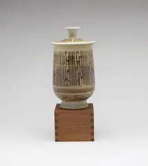 California Stoneware, Lidded vase, Executed c. 1970