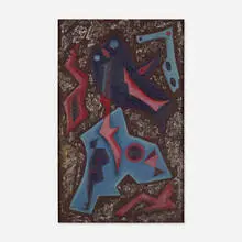 Wally Strautin, Untitled, 1943-1944, oil on Masonite