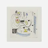 Hilla Rebay, Untitled, hand-colored etching on paper