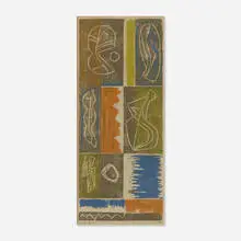Many Things by Josef Zenk, woodcut in colors, sold Mar 2020