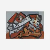 Untitled by Francisco Almada Ramos, 1987, oil on Masonite, sold Mar 2020