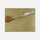 Christo, Wrapped Tree, Project, 1979, lithograph with collage of transparent polyethylene, fabric, twine, thread and staples