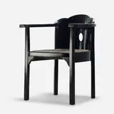 Josef Hoffmann, armchair, model 826, 1914, lacquered wood, upholstery