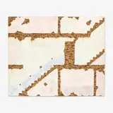 Richard Notkin, Wall #2, 1976-78, glazed and carved ceramic, wood