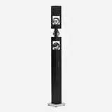 floor lamp, model 14023 by Angelo Lelii, c. 1967, enameled aluminum, chrome-plated steel, enameled steel, plastic, sold Mar 2020
