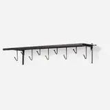 Mathieu Matégot, coat rack, c. 1956, perforated and enameled steel, enameled brass