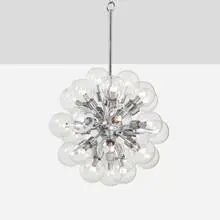 Lightolier, chandelier, c. 1965, chrome-plated metal