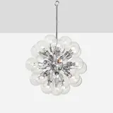 Lightolier, chandelier, c. 1965, chrome-plated metal