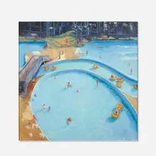 Tom Birkner, Water Park, oil on canvas