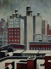 Mabel Scott, New York Rooftops, 1945, oil on canvas