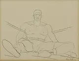 Anthony Sisti, Boxer, 1939, ink on paper