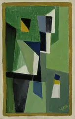 Werner Drewes, untitled, 1938, oil on canvas