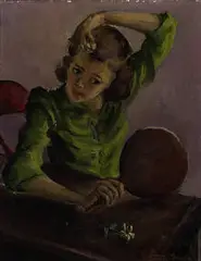 John Jacob Soble, untitled (Woman at the Mirror), c. 1940, oil on canvas