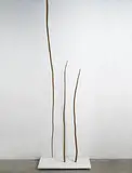 Rosemarie Castoro, Cross Aitch, 1977-78, wood branches