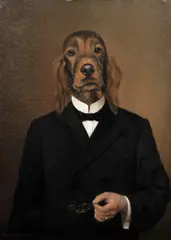 Thierry Poncelet, A gentleman setter, oil on canvas