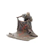 Franz Bergman, cold painted bronze of an Arab carpet seller, cold painted bronze