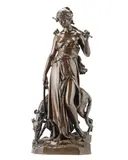 Eugène-Antoine Aizelin, bronze figure of 'Nymphe de Diane', bronze
